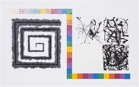 EROS BONAMINI (1942) Cronotopografie, 1988-1989 Tecnica mista e applicazioni...