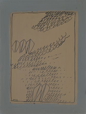 AGOSTINO FERRARI (1938) Senza Titolo, 1964 Tecnica mista su carta intelata cm...