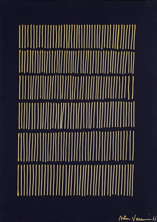 ARTURO VERMI (1928-1988) Diario, 1964 Pennarelli su carta riportata su tela...