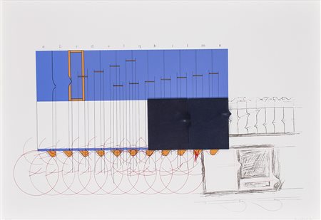 AGOSTINO BONALUMI (1935-2013) Progetto, 1971 Serigrafia con maquettes...