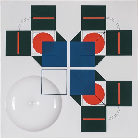 AGOSTINO BONALUMI (1935-2013) Multiplo Polistirolo termoforato e serigrafia a...