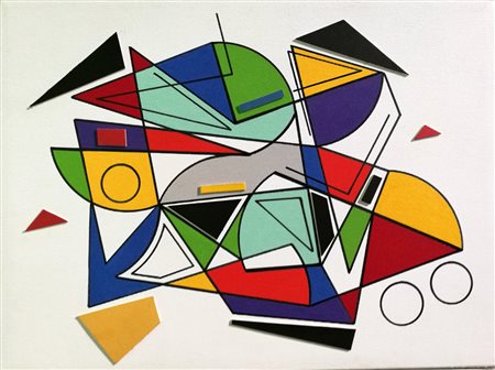 Francesco Partipilo "Poetica geometrica" - 2017 - Tecnica mista e collage su...