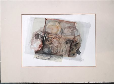 Giacomo Soffiantino "Capitello" - 1996 - Acquerello su carta - cm 33x45 -...