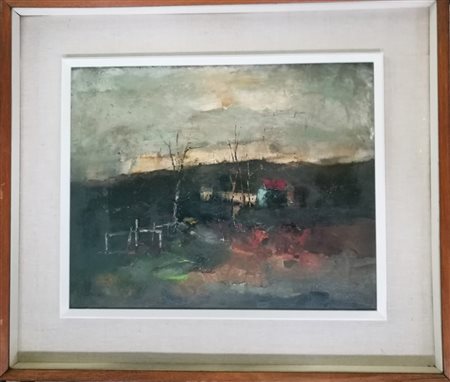Piero Garino "Paesaggio" - 1963 - Olio su masonite - cm 40x50 - Firma...