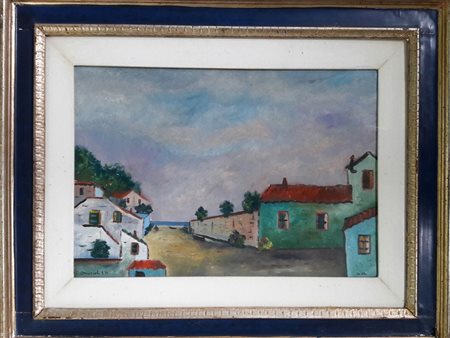Alfonso Omiccioli "Scilla" - 1977- Olio su tela - cm 35x50 - Firma...