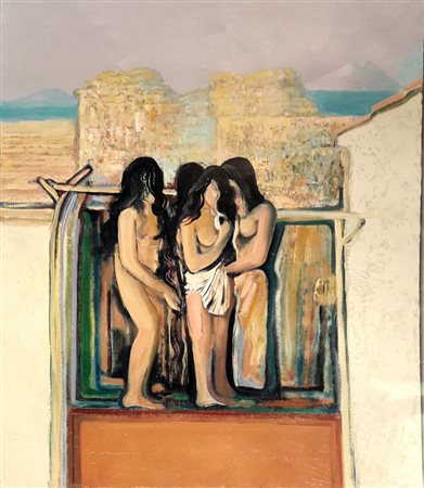 John Picking "Island of memory" - Olio su tela - cm 70x60 - Autentica...