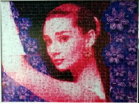 Maria Murgia "Omaggio a Audrey Hepburn" - 2015 - Fotomosaico digitale - cm...
