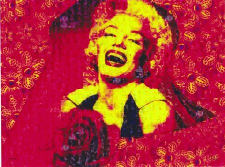 Maria Murgia "Omaggio a Marilyn Monroe" - 2015 - Fotomosaico digitale" - cm...