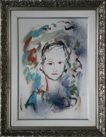 Ernesto Treccani "Figura"- Olio su tela - cm 50x35