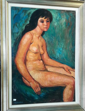 Lorenzo Alessandri "Studio della Luna n. 51" - 1957- Olio su masonite - cm...