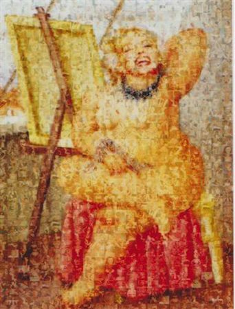 Maria Murgia "Marilyn nell'atelier Botero" - Fotomosaico digitale - cm 80x60...
