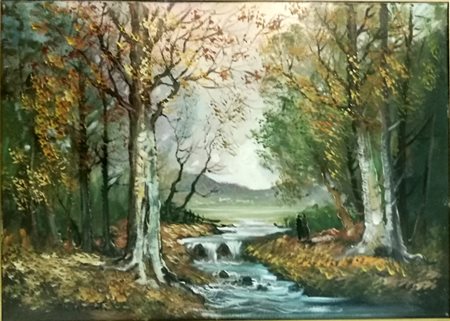 Migliorati "Paesaggio" - Olio su tela - cm 50x70 - Firma dell'artista in...