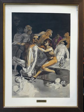 Surfanta "S.T." - Tecnica mista su carta - cm 46,50x32