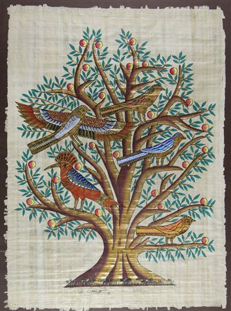 Lotto di 2 grandi pannelli orientali.