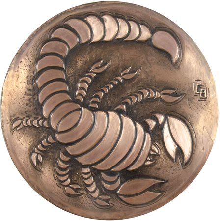 Lotto di 3 bassorilievi in rame incorniciati.