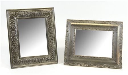 Buccellati: lotto di 2 cornici portafoto in argento. cm. 28x23.