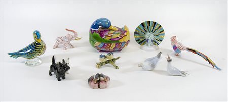 Lotto di vari animaletti in materiali diversi.