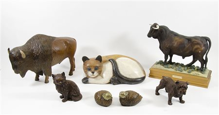 Lotto di vari animali in materiali diversi.