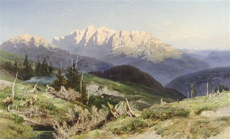 Carl Heyn 1834-1906 "75x120 - olio su tela Firmato b. a d.