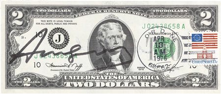 Andy Warhol, Pittsburgh 1928 - New York 1987, Two dollars Jefferson, Tecnica...