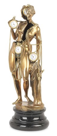 Arman, Nizza 1928 - 2005, Venere degli orologi, Scultura in bronzo dorato,...