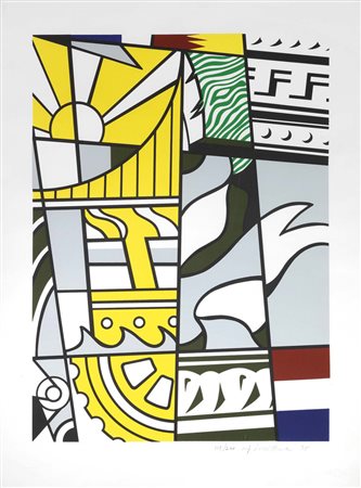 Roy Lichtenstein, New York 1923 - 1997, Bicentennial Print, 1975, Litografia...