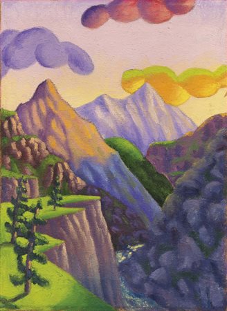 Salvo, Leonforte (En) 1947 - Torino 2015, Senza titolo, 1984, Olio su tela...