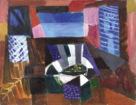 Bruno Cassinari, Piacenza 1912 - Milano 1992, Natura morta, 1953, Olio su...