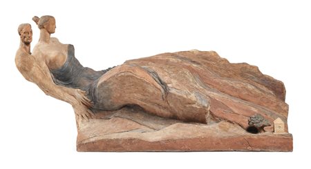 Paolo Borghi, Corno 1942, La valle dell'Eden, 1995, Scultura in terracotta...