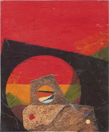 Roberto Crippa, Milano 1921 - Bresso (Mi) 1972, Soleil, 1970, Collage e...