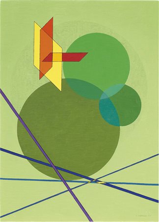 Luigi Veronesi, Milano 1908 - 1998, Costruzione SCH 4, 1985, Olio su tela,...