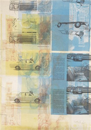 Mimmo Rotella, Catanzaro 1918 - Milano 2006, Senza titolo, 1966, Tela...