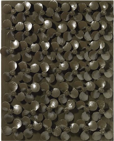 Arman, Nizza 1928 - 2005, Senza titolo, 1998, Accumulazione di eliche e...