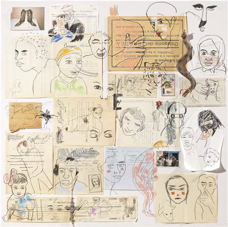 Carmen Calvo, Valencia 1950, Dora Maar, 2003, Tecnica mista e collage su...