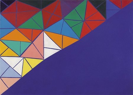 Piero Dorazio, Roma 1927 - Todi (Pg) 2005, Meta, 1975, Olio su tela, cm....