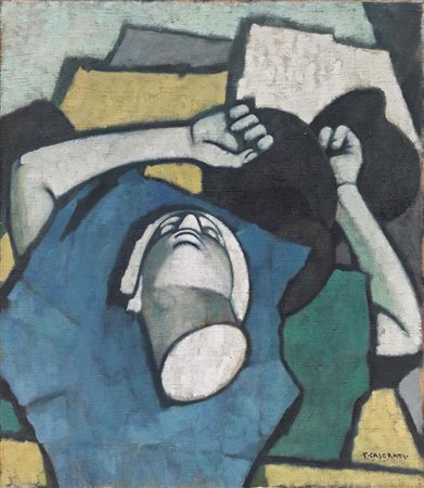 Felice Casorati, Novara 1883 - Torino 1963, Paralleli I, (1949), Olio su...
