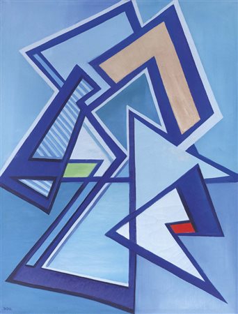 Mario Radice, Como 1900 - 1987, Composizione T.R.3, 1971, Olio su tela, cm....