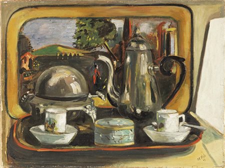 Filippo de Pisis, Ferrara 1896 - Milano 1956, Natura morta melodrammatica,...