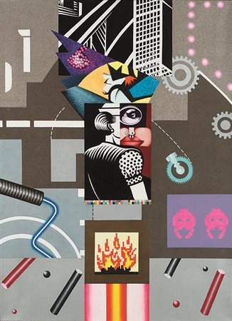 SERGIO SARRI (1938) Madame L., 2004 Acrilici su tela 100 x 73 cm Titolato,...