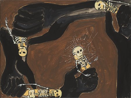 ENZO CUCCHI (1949) Processo, 2004 Olio su tela 50 x 66,5 cm Firmato datato e...