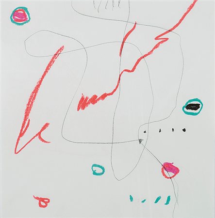 NICOLA DE MARIA (1954) Senza titolo, 1989 mista su carta 23 x 23,5 cm...