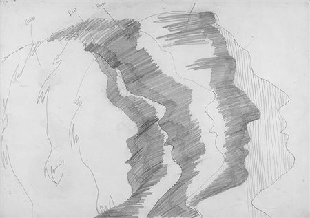 MARIO CEROLI Senza titolo, S.d. Matita su carta 50 x 69 cm Prova grafica...