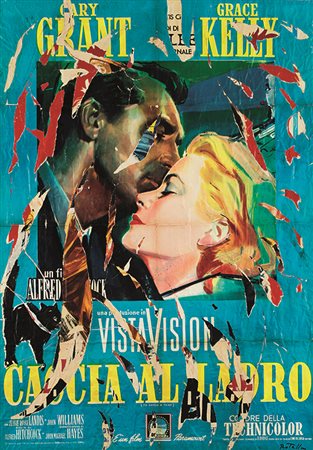 MIMMO ROTELLA (1918 - 2006) Caccia al ladro, 1972 Décollage 140 x 100 cm...