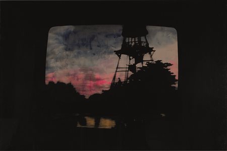 MARIO SCHIFANO (1934 - 1998) Senza titolo, 1974-78 Smalto su tela emulsionata...