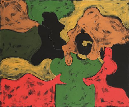 TANO FESTA (1938 - 1988) Il barone rosso, 1980 Acrilico su tela 100 x 120 cm...