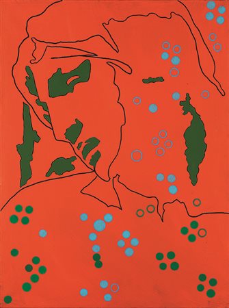 TANO FESTA (1938 - 1988) Da Michelangelo, 1978 acrilico su tela 80 x 60 cm...