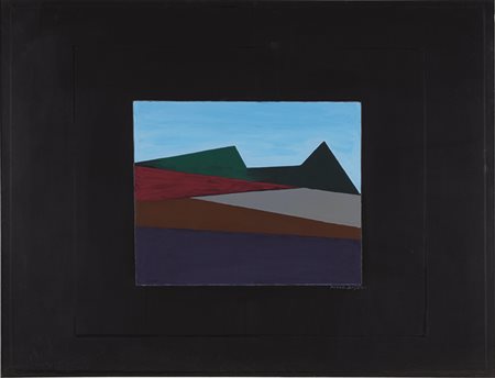 FRANCO ANGELI (1935 - 1988) Ricordo su fondo nero 1943-1973, 1973 Tecnica...