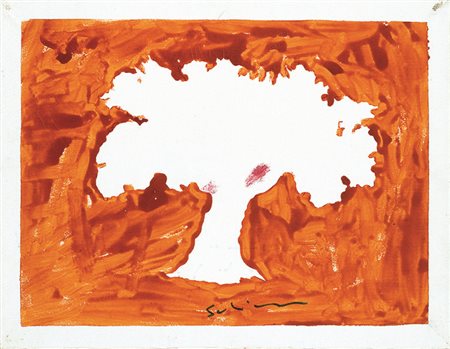 MARIO SCHIFANO (1934 - 1998) Senza titolo, 1980-81 Olio su tela 40 x 50 cm...