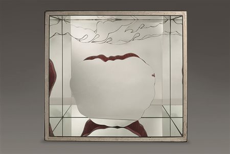 CONCETTO POZZATI (1935) Pom, 1967 Specchio sagomato su base lignea ed...
