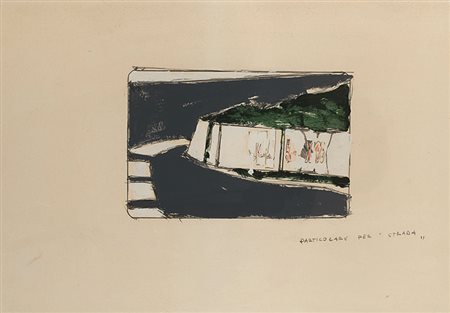 MARIO SCHIFANO (1934 - 1998) Particolare per strada, 1962 Smalto e grafite su...